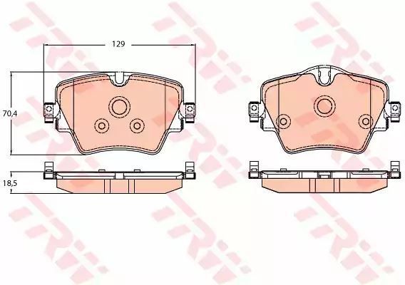 Klocki hamulcowe przód BMW 2 13- X1 14- TRW GDB2098