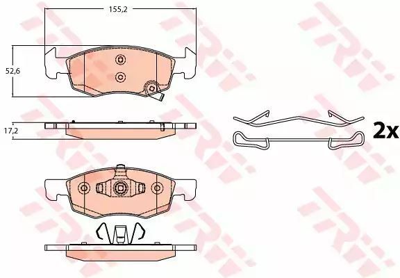 Klocki hamulcowe przód Opel CORSA E 14- TRW GDB2099