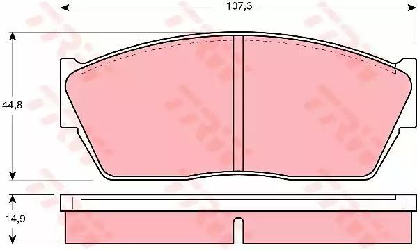 Klocki hamulcowe przód Suzuki SWIFT 89-97 TRW GDB284
