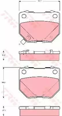 Klocki hamulcowe tył Subaru IMPREZA 2,0-2,5 WRX TURBO AWD 00- TRW GDB3308