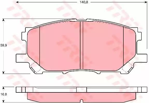 Klocki hamulcowe przód Toyota Lexus RX300 03- TRW GDB3338