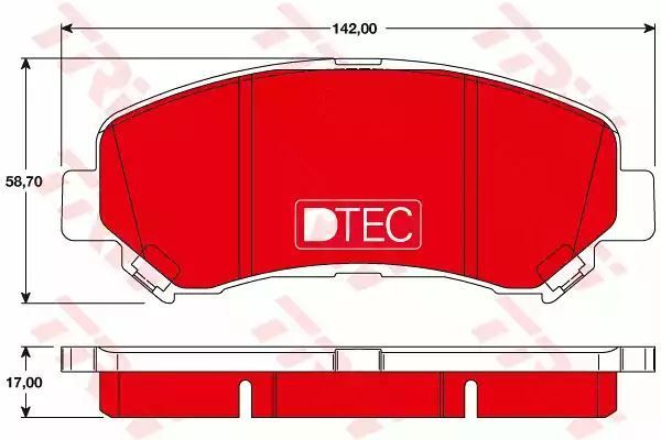 Klocki hamulcowe przód Nissan QASHQAI TRW GDB3467DTE