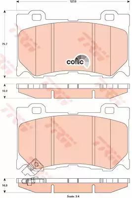 Klocki hamulcowe przód Infiniti FX 08- TRW GDB3505