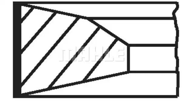 PIERŚCIENIE TŁOKOWE DB C KLASA W204 3,0 09- STD Mahle Original 001RS111160N0