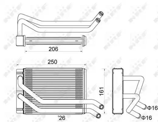Nagrzewnica Hyundai SANTA FE 2.0 CRDI 08-2000> NRF 54313