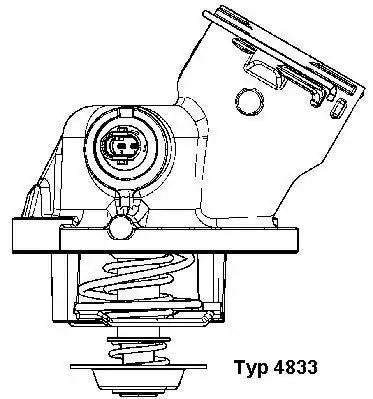 TERMOSTAT DB W164/W463 5,0 100C Wahler 4833100D