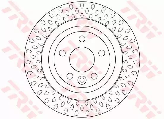 Tarcza hamulcowa tył Volvo S60 S80 V60 V70 XC70 06- TRW DF6387