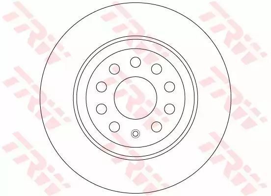 Tarcza hamulcowa tył GOLF PASSAT SHARAN 12- TRW DF6504