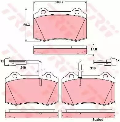Klocki hamulcowe przód Alfa Romeo 147 02 03- 3,2 TRW GDB1392