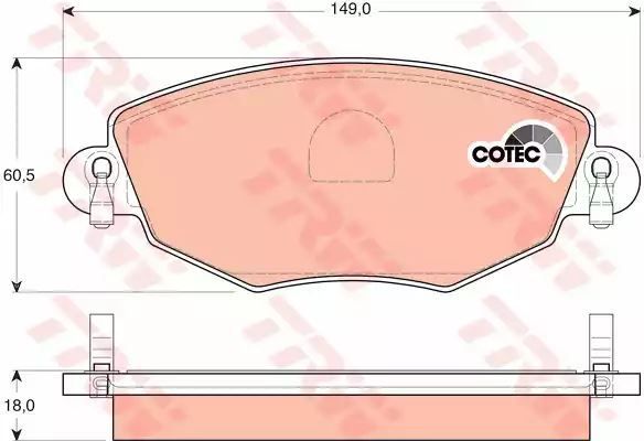 Klocki hamulcowe przód Ford MONDEO 00- TRW GDB1434