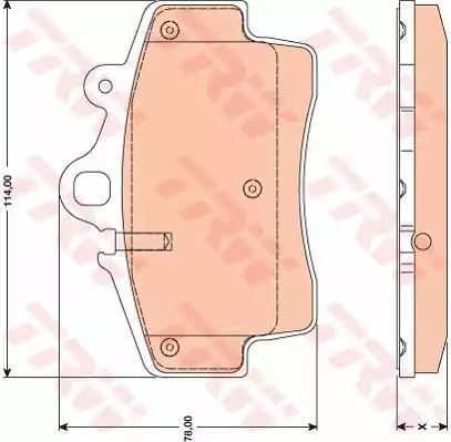 Klocki hamulcowe przód Porsche BOXSTER CAYMAN 2,5-2,9 99-11 TRW GDB1756