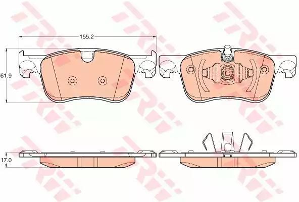 Klocki hamulcowe przód Citroen C4 PICASSO 13- TRW GDB2062