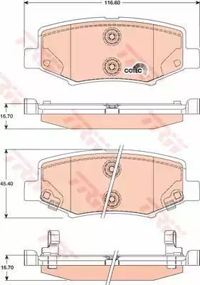 Klocki hamulcowe tył Jeep WRANGLER CHEROKEE 07- TRW GDB4145