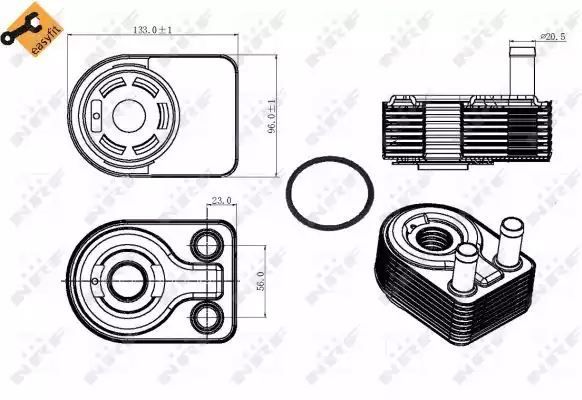 Chłodnica oleju Ford B-MAX 1.0 12- NRF 31312