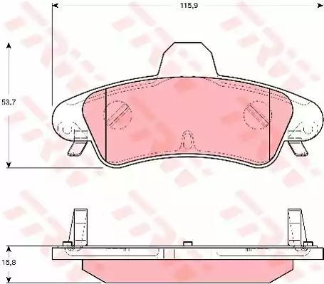 Klocki hamulcowe tył Ford MONDEO 93- TRW GDB1580