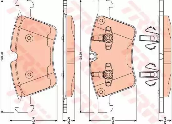 Klocki hamulcowe przód Mercedes X164 GL 4-MATIC 09- TRW GDB1797