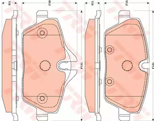 Klocki hamulcowe przód BMW E87 TRW GDB1870