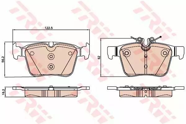 Klocki hamulcowe tył Mercedes W205 1,6-3,0 14- TRW GDB2071