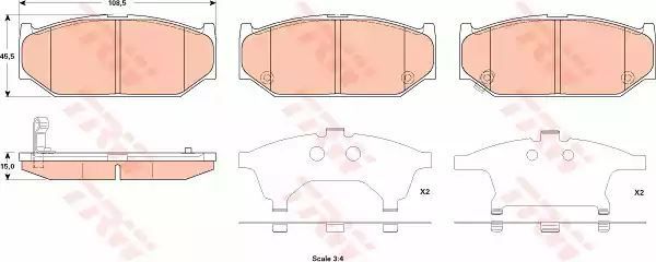 Klocki hamulcowe przód Suzuki SWIFT 1,3-1,6 05- TRW GDB3522