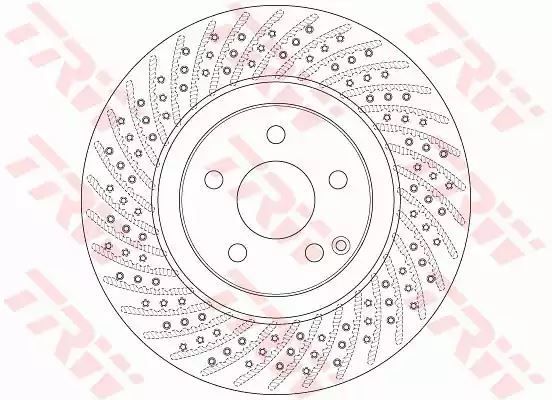 Tarcza hamulcowa przód Mercedes W211 R230 02-12 TRW DF6433S