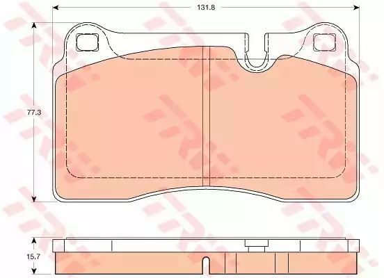 Klocki hamulcowe ASTON MARTIN P. Mercedes9 04-16 VANTAGE 05- TRW GDB2048