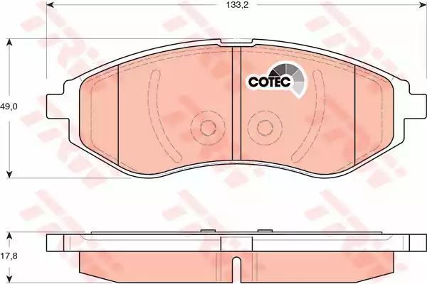 Klocki hamulcowe przód Chevrolet AVEO TRW GDB3330