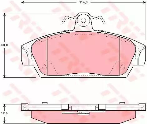 Klocki hamulcowe przód MG MG TF 02-09 MGF 95-02 TRW GDB859