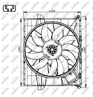 WENTYLATOR CHŁODNICY DB W166/251 3,0D/5,5 05-11 NRF 47731