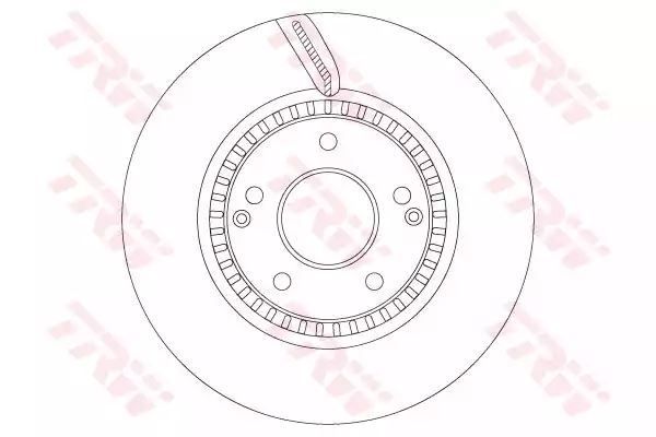 TARCZA HAM. SSANGYONG P. TIVOLI 1,6 XDI 4WD 15- TRW DF6884S