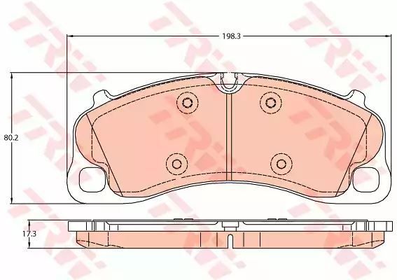 Klocki hamulcowe przód Porsche 911 3,8 TURBO S 13-  TRW GDB2089