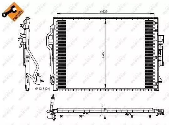 Chłodnica skraplacz klimatyzacji Mercedes S-CLASS  W221  05- NRF 350218