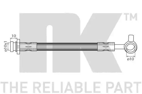 Przewód hamulcowy elastyczny Renault Nissan P. KOLEOS X-TRAIL PR NK Autoparts 853994