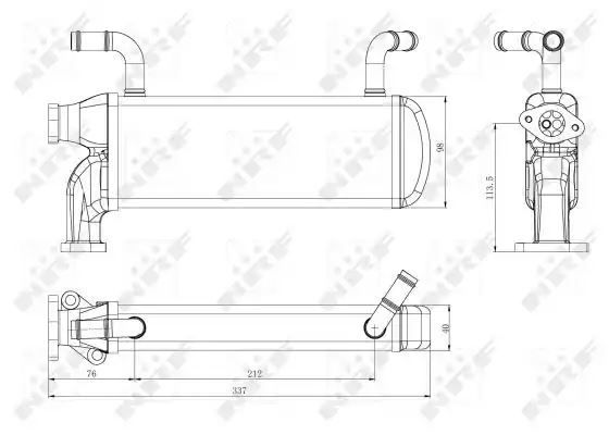 CHŁODNICA ZAWORU EGR VW CRAFTER 2,0TDI/2,5TDI AMAROK 10- NRF 48218