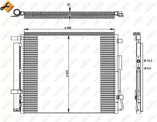 SKRAPLACZ KLIMATYZACJI HYUNDAI SANTA FE MK III 2.2CRDI 12- NRF 350333
