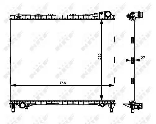 CHŁODNICA LANDROVER RANGE ROVER SPORT 13-? NRF 59174