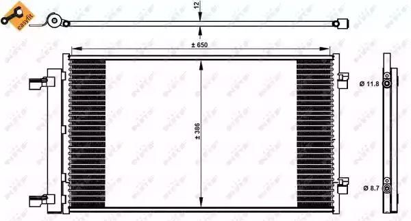 SKRAPLACZ KLIMATYZACJI OPEL ASTRA K 1.4I 15- NRF 350339