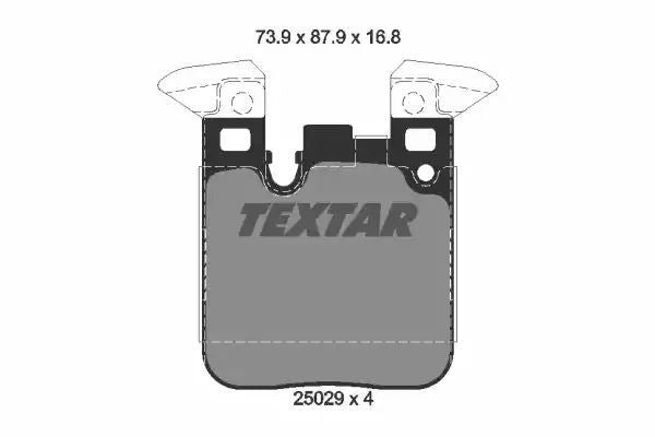Klocki hamulcowe tył BMW 2 3 4 3,0 14- 71,9x87,9x16,8 Textar 2502901