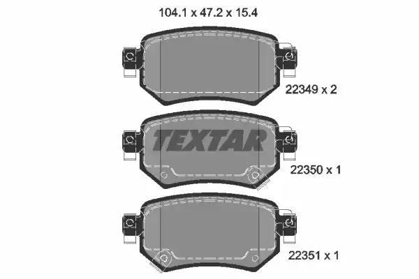 KLOCKI HAM. MAZDA T. 6 2,0-2,5 12- Textar 2234901