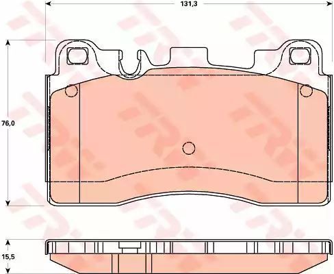 Klocki hamulcowe tył Mercedes C218 X218 W212 S212 AMG 09- 131,3x76x15,5 BREMBO TRW GDB1906