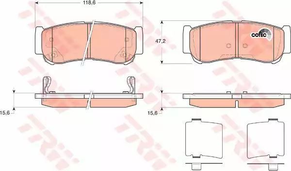 Klocki hamulcowe tył Hyundai SANTA FE TRW GDB3419