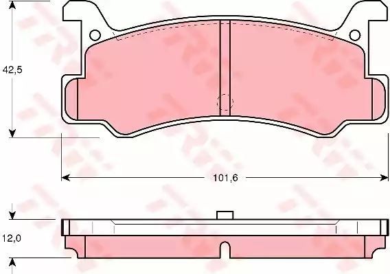 Klocki hamulcowe tył Mazda 323 TRW GDB375