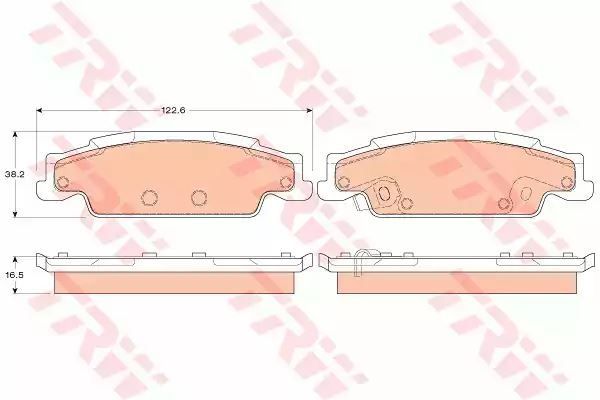 Klocki hamulcowe tył Cadilac CTS 02-07 STS 04-10 TRW GDB4453