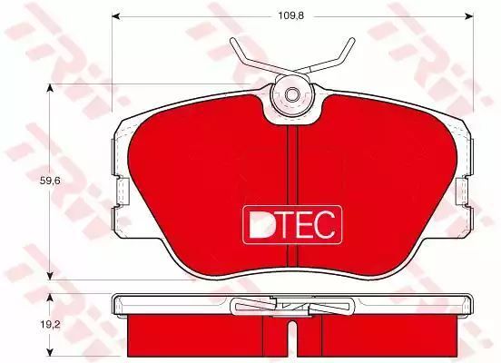 Klocki hamulcowe przód Mercedes W124 201 TRW GDB818DTE