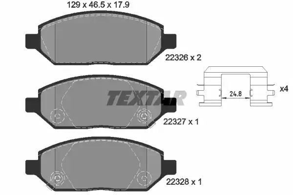 KLOCKI HAM. OPEL P. KARL 1,0 15- Textar 2232601