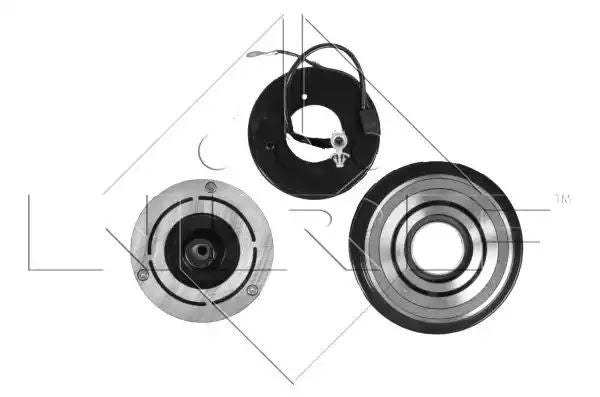 SPRZĘGŁO KOMPRESORA KLIMATYZACJI DENSO 7SB16C 6PK/120MM 12V MERCEDES C (W202)  94- NRF 380006