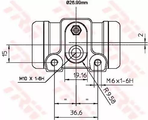 CYLINDEREK HAM. CITROEN JUMPER 1,9-2,8 94- LE/PR TRW BWN240