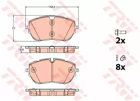 Klocki hamulcowe przód Peugeot 308 1,6-2,0 14- BOSCH   TRW GDB2121