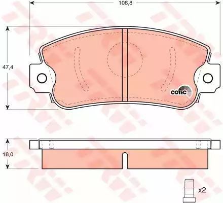 KLOCKI HAM. FIAT P. UNO/PANDA/REGATA/IBIZA TRW GDB1297