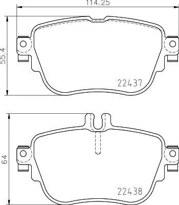 KLOCKI HAM. DB T. W213/S213/C238/A238 2,0 16- Textar 2243701