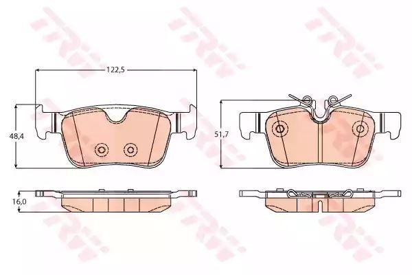 KLOCKI HAM. VOLVO T. S90/V90 2,0 16- TRW GDB2168